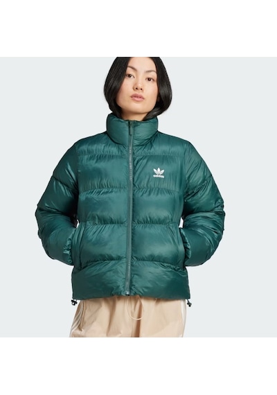 Adidas Adicolor Dolgulu Yeşil Kısa Mont Jd0416 Yeşil