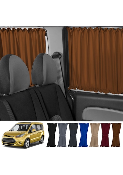 Pandami Ford Connect 1.nesil 2002-2013 Uyumlu Taba Raylı Oto Perde Takımı