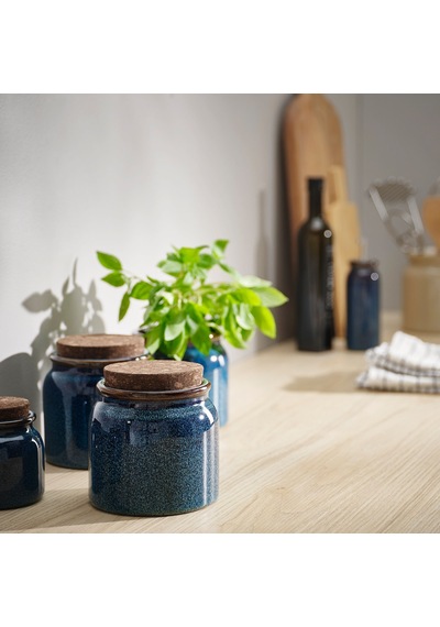 Ikea Brugdhaj Seramik Kavanoz 1 Lt Mavi