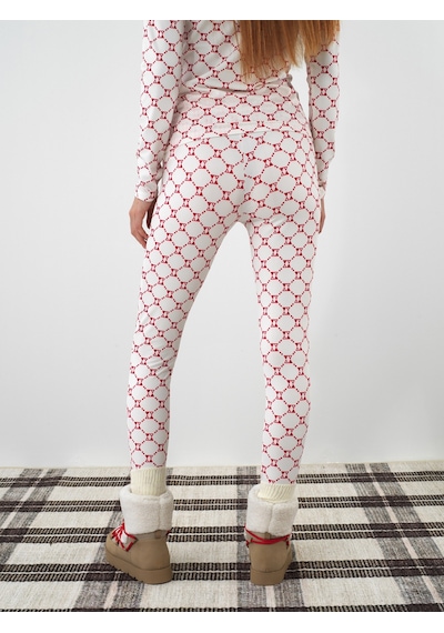 Xint Ekru Esnek Dokulu Slim Fit Tayt 470521