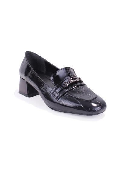 Dagoster Dza07-8028202 Siyah 4 Cm Kalın Topuklu Klasik Kadın Ayakkabı