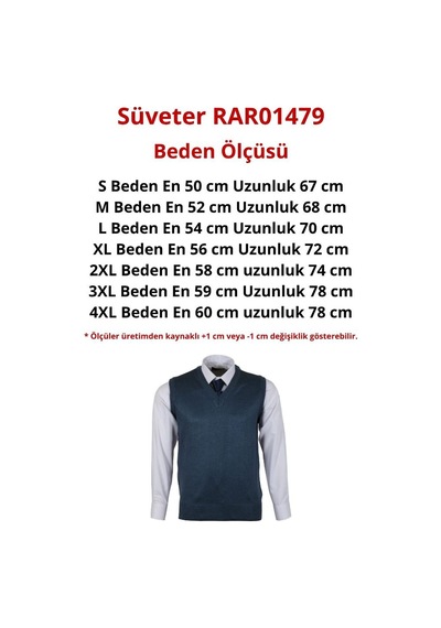 Modarar Erkek Mavi Yünlü Süveter Normal Kesim Rar01479