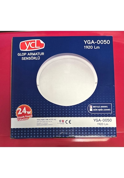 Ycl Yga-0050 B 24 Watt Glop Sensörlü Full Ledli Sıva Üstü Led Panel-beyaz Diğer