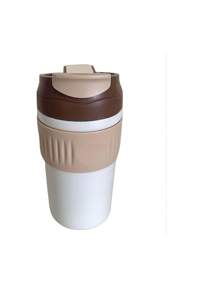 316 L Çelik Kahverengi 450 Ml Pipetli Soğuk Sıcak Kahve El Termos Mug Cin847khv Çok Renkli