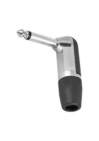 Hubrendy Sh Powermaster Pm-11254 6.3 Mm Mono L Tip Plastik Gövde Metal Uç Gitar Jack