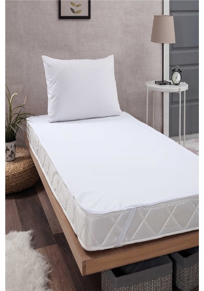 Altın Karma Bebe Alez 60x120 Cm Sıvı Geçirmez Pamuk Yatak Koruyucu Alez Beyaz