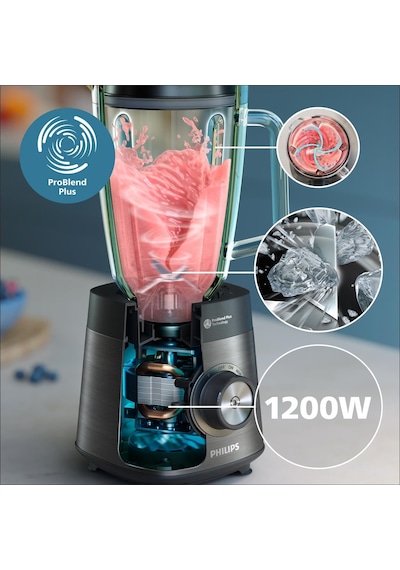 Philips 5000 Serisi Blender, Karıştır Ve Kullan Kabı Dahil - 1200 W. 2l Maksimum Kapasite. Problend Plus Teknolojisi. Bulaşık Makinesinde Yıkanabilir. Otomatik Temizleme. Siyah Hr3041/00 Philips 5000 Serisi Blender, Karıştır Ve Kullan Kabı Dahil - 1200 W. 2l Maksimum Kapasite. Problend Plus Teknolojisi. Bulaşık Makinesinde Yıkanabilir. Otomatik Temizleme. Siyah Hr3041/00