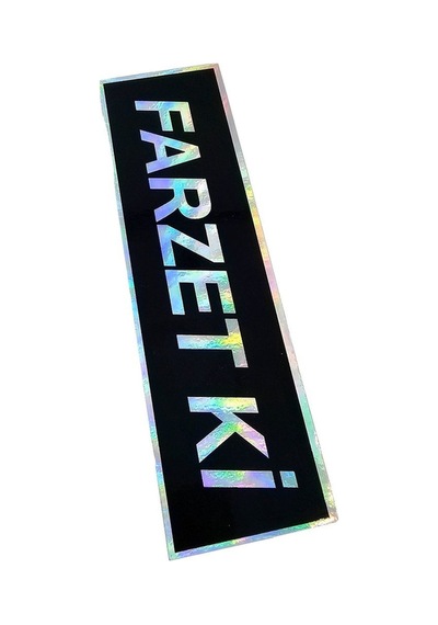 Farzet Ki Sticker Hologramlı Oto Sticker Oto Cam Yazısı - Farzet Ki Araba Cam Yazı Sticker