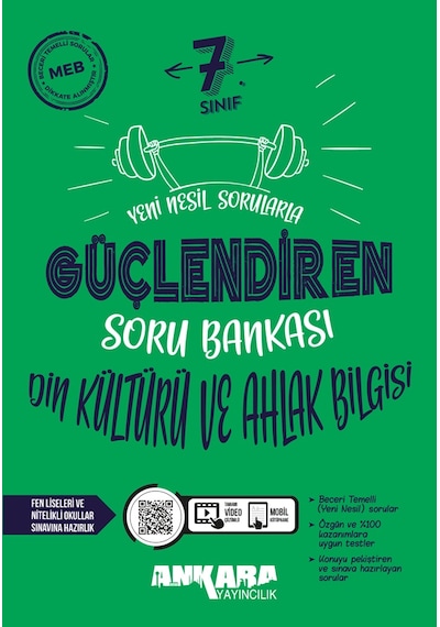 Ankara Yayıncılık 7.sınıf Güçlendiren Din Kültürü Ve Ahlak Bilgisi Soru Bankası