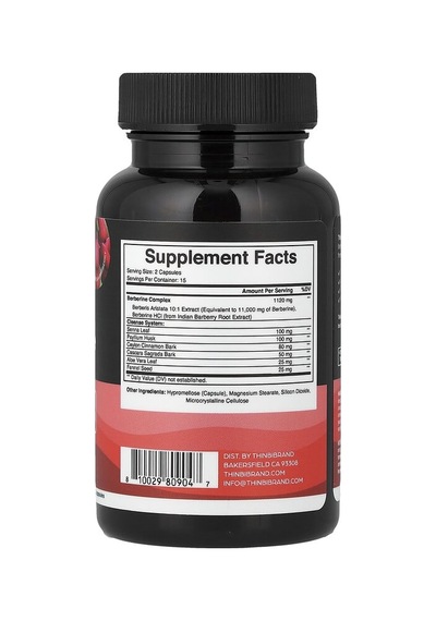 Thinbi, Berberine+ 15-day Cleanse, 30 Capsules