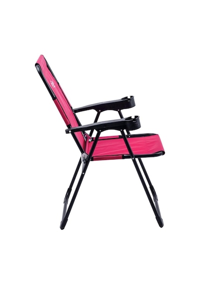 Katlanabilir Kamp Sandalyesi - Rest - Bardaklıklı - Argeus - Pembe Çok Renkli