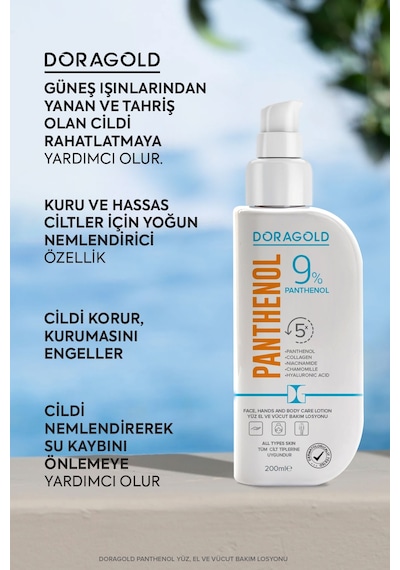 Doragold Panthenol El Yüz ve Vücut Bakım Losyonu 200 ML