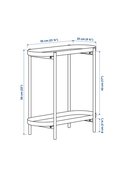 Ikea Olivblad Çiçeklik 56 Cm Siyah