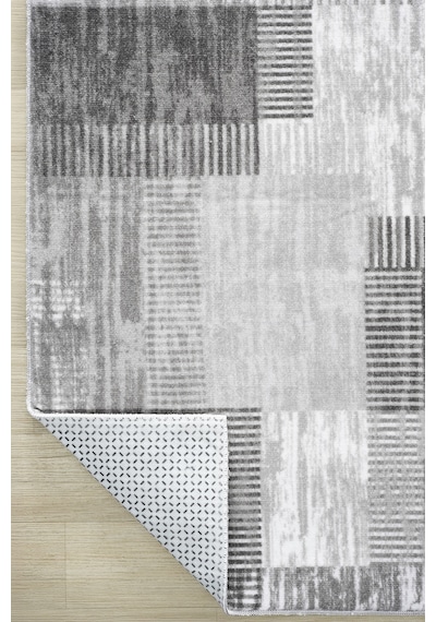Raschel Carpet Premium Yıkanabilir Leke Tutmaz Modern Yolluk Modern Gri Özel Seri Kaymaz Taban Halı Çok Renkli
