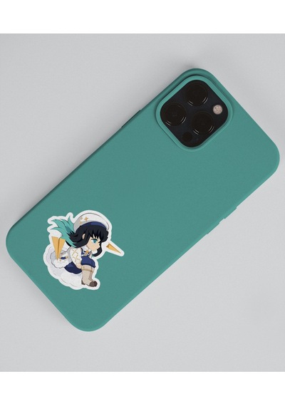 Demon Slayer-kyōjurō Rengoku-muichiro Tokito-parlak Kağıt -2li Sticker Set-etiket-kimetsu No Yaiba Karışık