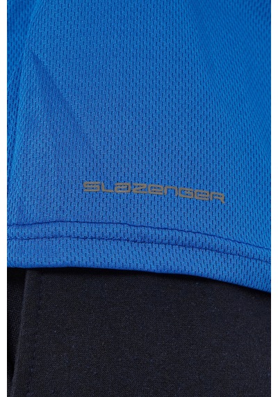 Slazenger Omar Ktn Erkek Saks Mavi Tişört Saks Mavi