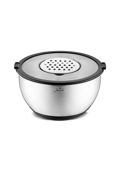 Jumbo New Globe Rendeli Saklama Kabı 24 Cm Gri