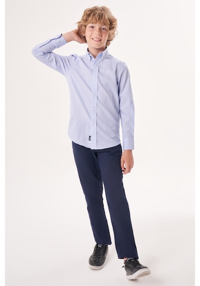 Bisse Regular Fit Yaka Düğmeli Lacivert Çocuk Erkek Gömlek Gm23y231164 D39 Lacivert