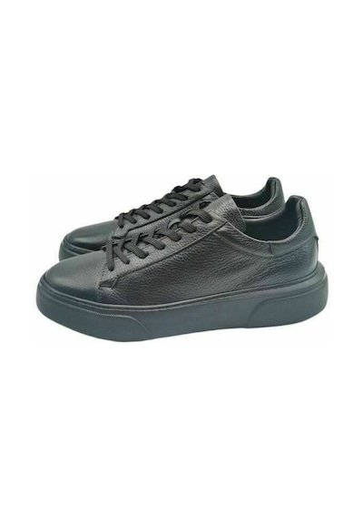King Paolo King Shoes Cb2501 Siyah Deri Sneaker Erkek Ayakkabı Bordo