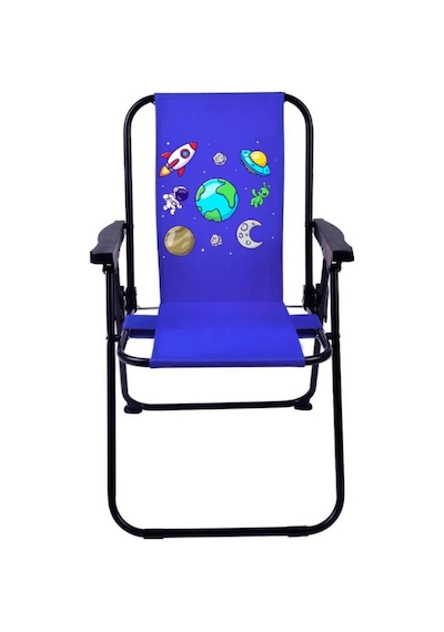 Exent Galaxy Uzay Yolu 2-6 Yaş Lüx Çocuk Piknik Sandalyesi-mini Kamp Sandalyesi-mavi