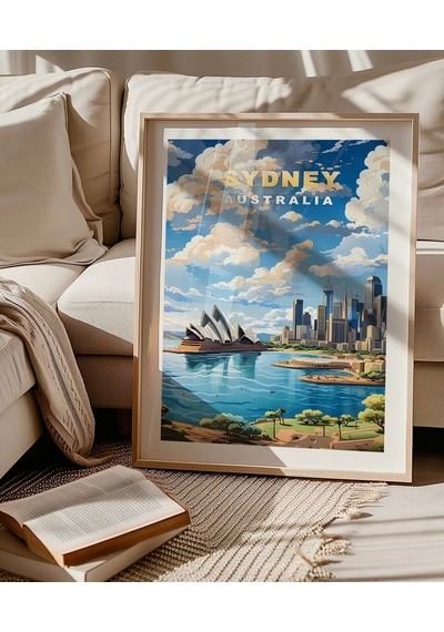 Çerçevesiz Poster Sydney Limanı Ve Opera Binası