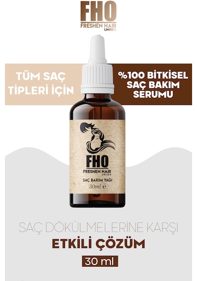 Freshen Hair Dökülme Karşıtı Bitkisel Saç Bakım Serumu 30 ML