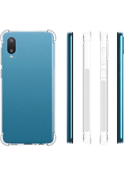 Sm Galaxy Uyumlu A02 - M02 Anti-drop Shockproof Darbe Emici Silikon Kılıf- 5775 Şeffaf
