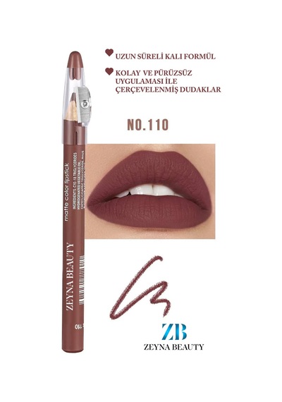 Jumbo Dudak Kalemi Suya Dayanıklı -matte Jumbo Lipliner Waterproof Bordo-110 - 702950126 Diğer