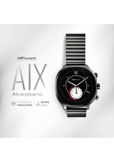 HiFuture AIX BT Arama 1,43" AMOLED IP68 Nabız SpO2 Takipli Akıllı Saat  (Distribütör Garantili)