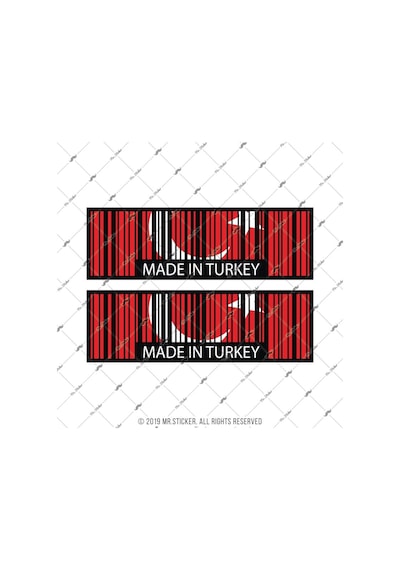Rfhlm146 Reflektif Made In Turkey Yazili Barkod Etiketi 2 Li Set