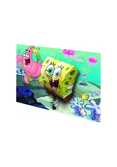 Mega Puzzle 110 Parça 3 Boyutlu Puzzle Breakthrough Sponge Bob 2