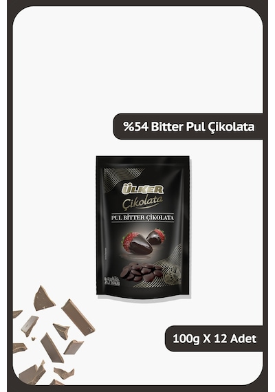 Pul %54 Bitter Çikolata - 100 Gram - 12 Adet