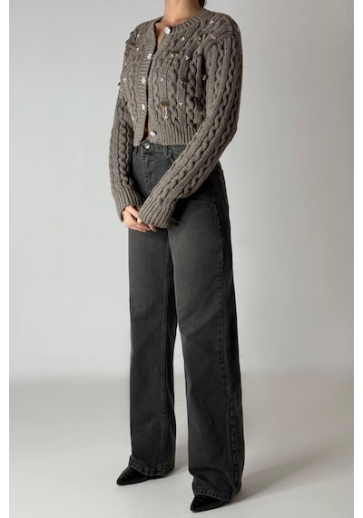Lacarino 7714 W.leg Kadın Jean Pantolon Basalt Grey