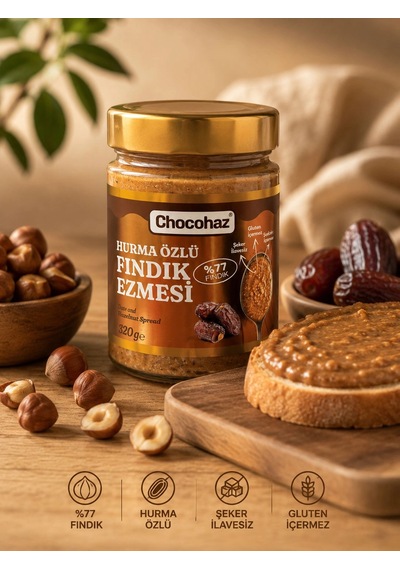 Chocohaz Hurma Özlü Fındık Ezmesi 320gr Diğer
