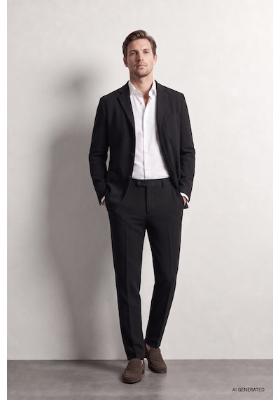 D'S Damat Ds Damat Comfort Siyah Gofre Desenli Takim Elbise 6hc05ort00601 001