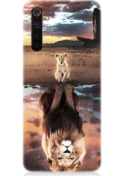 Realme 6 Pro Uyumlu Silikon Kılıf Yavru Aslan Ve Yansıması