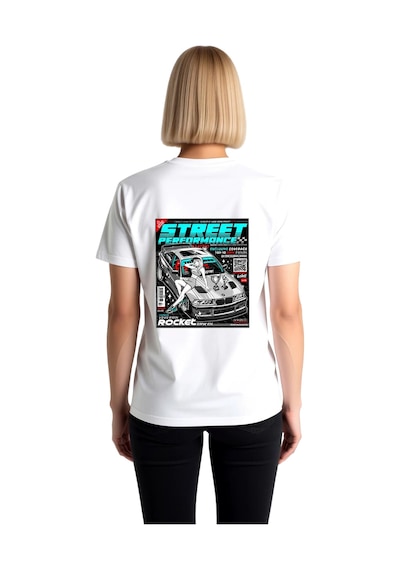 Paybuy Kadın Retro Otomotiv Dergisi Tarzı Baskılı Rahat Kesim Kısa Kollu Beyaz Paybuy Kadın Retro Otomotiv Dergisi Tarzı Baskılı Rahat Kesim Kısa Kollu Beyaz