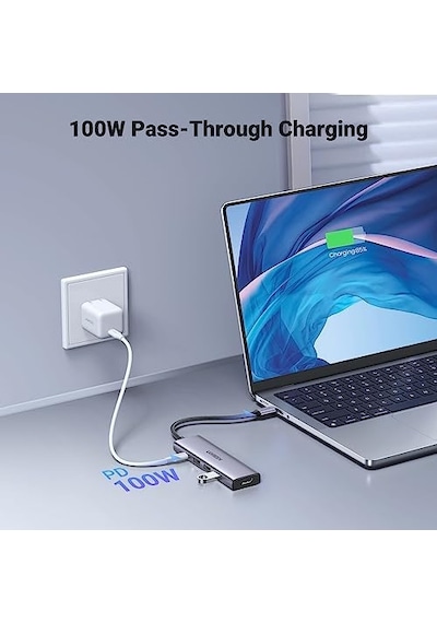 Type-c To 4k/60hz Hdmı 3 Usb 3.0 100w Pd Güç Girişi Çoklayıcı Hub Adaptör 01