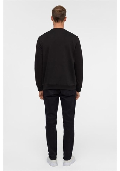 Süvari Siyah Regular Düz Bisiklet Yaka Sweatshirt Sw2013700023-s09 Siyah