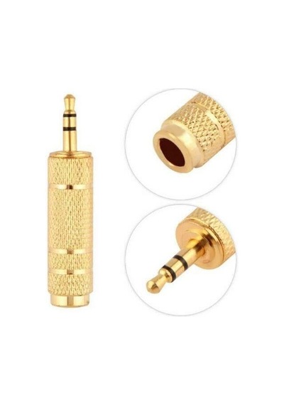 Altın 3.5 Mm Erkek Jack 6.3 Mm Gitar Jack Çevirici 1 Adet