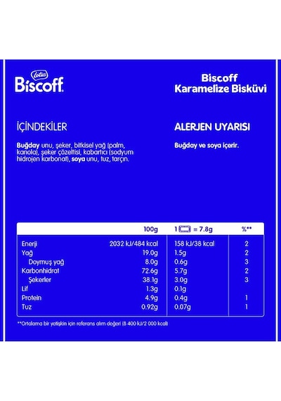 Lotus Biscoff Karamelize Bisküvi 250 Gr X 4 Paket 1 Kg