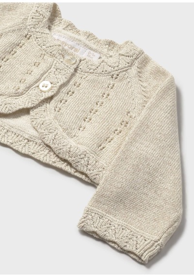 Mayoral Newborn Kız Bebek Merserize Bolero Bej