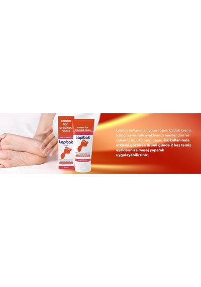 Lapitak Topuk Çatlak Kremi 60ml - Ayak Kremi - Ayak Bakımı - Ayaklardaki Çatlakları Engenlemeye Yardımcı Olur. Ku
