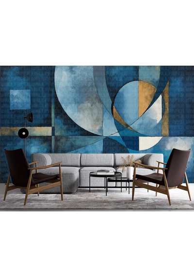 Abstract Geometrik Şekiller Poster Duvar Kağıdı Renkli