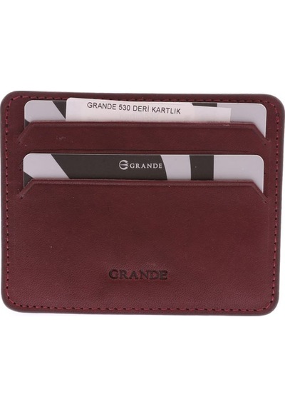 Grande 530 Deri Kartlık GRANDE-530-R0309 Bordo