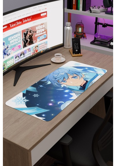 Chongyun Genshin Impact Anime Gacha V2 - 70x30 Xl Gaming Mouse Pad Fare Altlığı