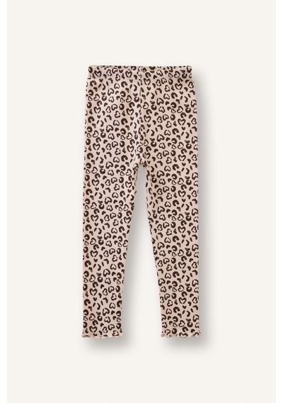 Defacto Leopar Desenli Fitilli Kaşkorse 2li Tayt Kız Bebek H3004a526sper105 Ekru-er105