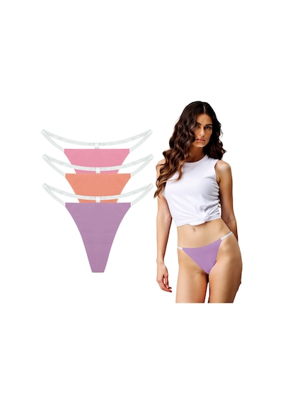 Yohannesclub, Kadın, T-thong String Külot, İz Yapmayan Rahat Kesim,çoklu Paket Somon