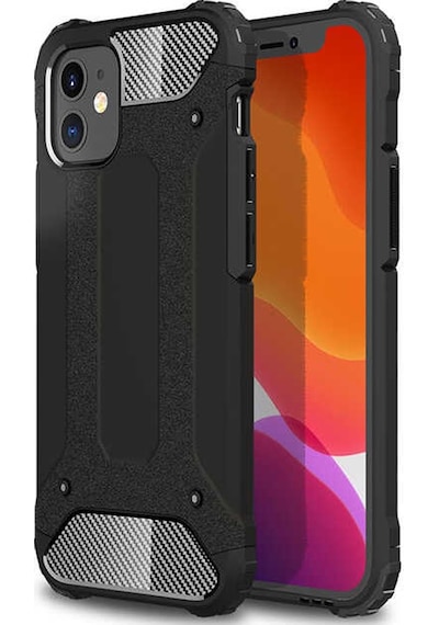 Noktaks - Apple Uyumlu iPhone   12 Mini - Kılıf   Çift Katman Zırh Tank Crash Military Kapak - Siyah