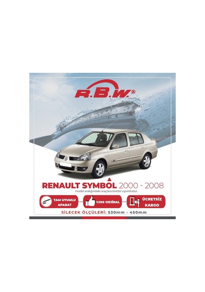 RBW Renault Symbol 2000 - 2008 Ön Muz Silecek Takım